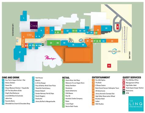 linq promenade restaurants map.